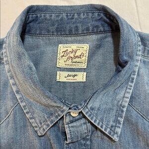 Lucky Brand Western Denim Shirt L